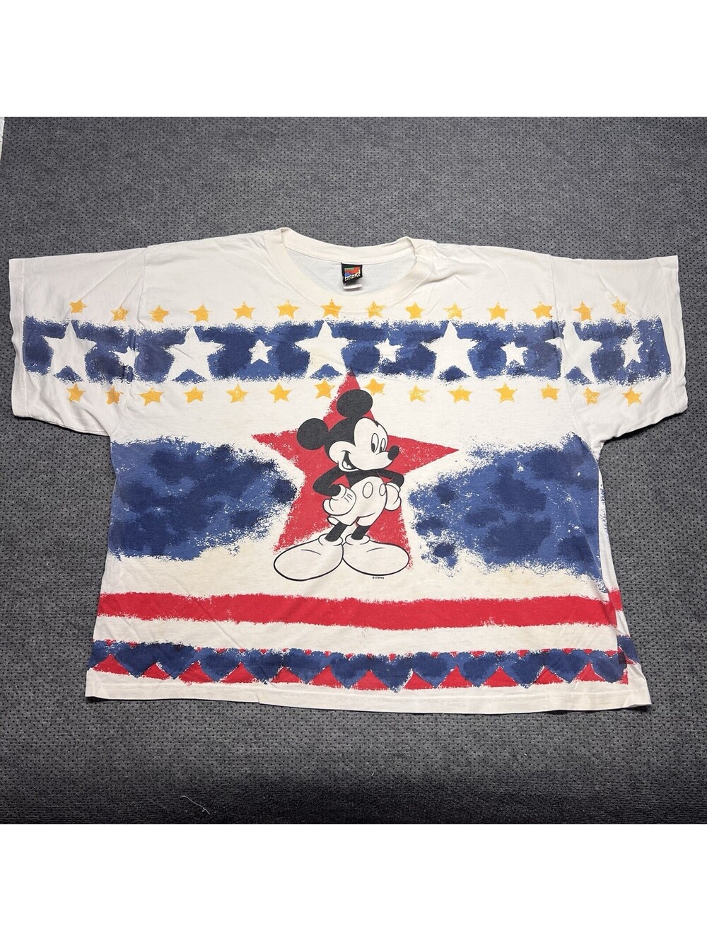 Vintage 1990S Mickey Mouse Unlimited Aop T-Shirt 3XL Rare Men’s White Usa